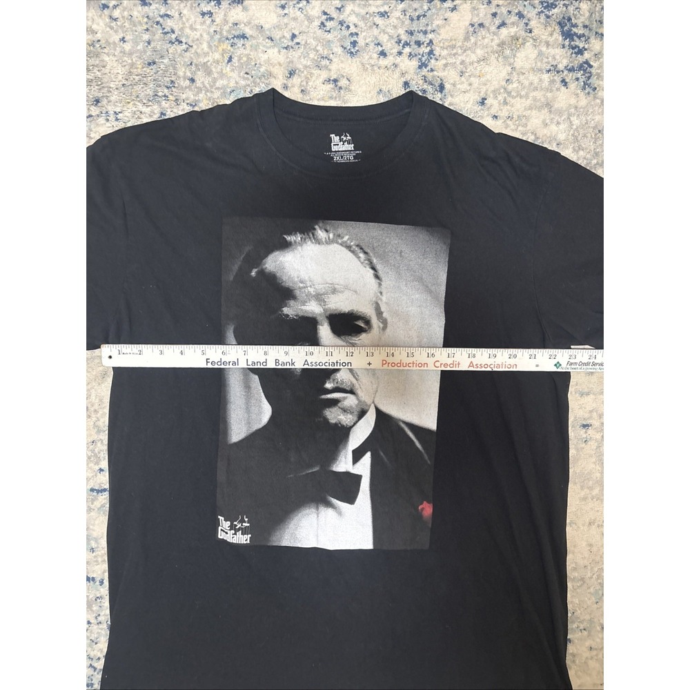 The Godfather Marlon Brando T-Shirt Men's 2XL Black 100% Cotton Paramount EUC - Picture 4 of 6
